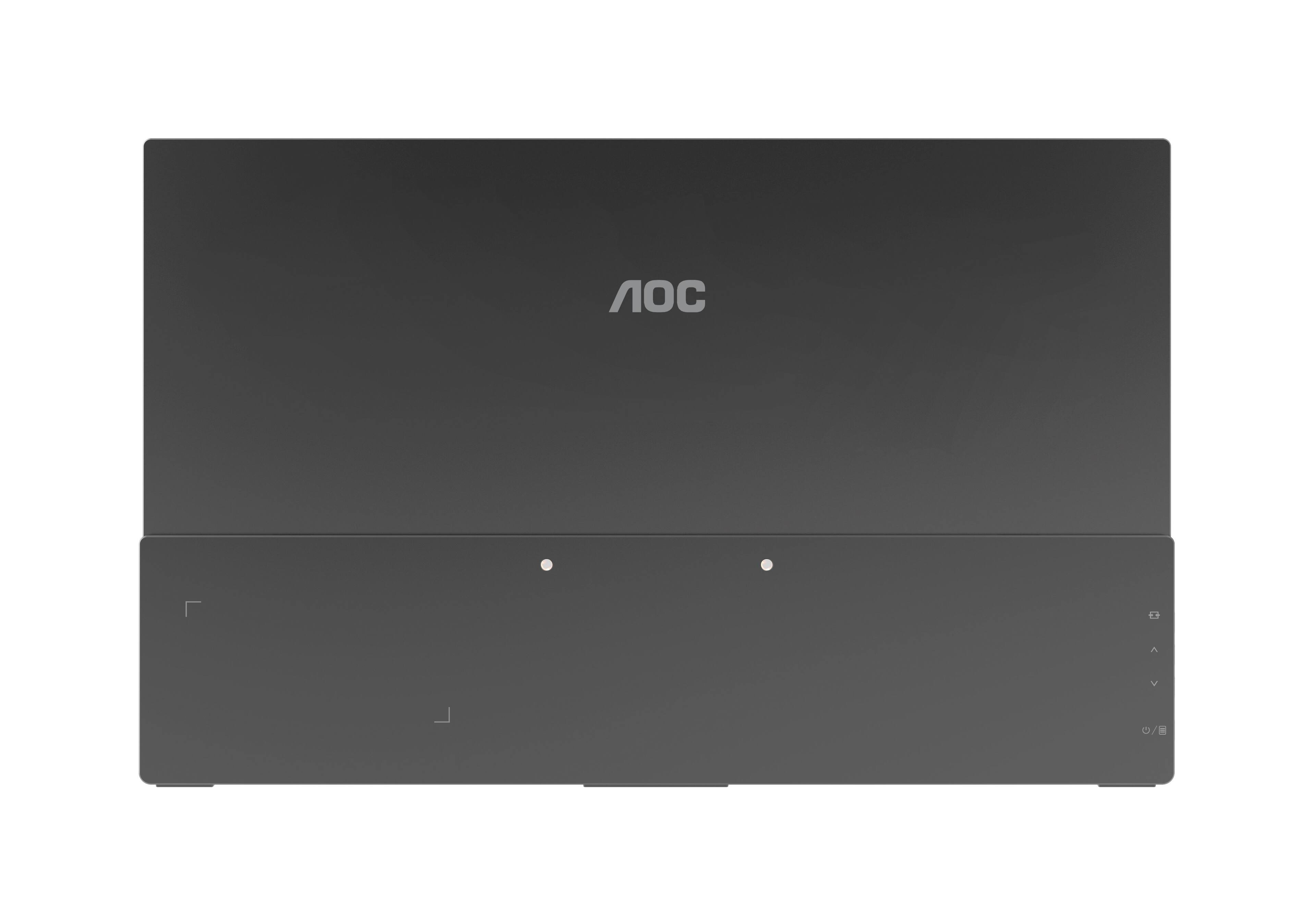 Back. AOC - 16T15 15.6" IPS Portable Monitor, FHD, 1920x1080, 60Hz, 5Ms, USB-C,Carry Case / Stand - Black.