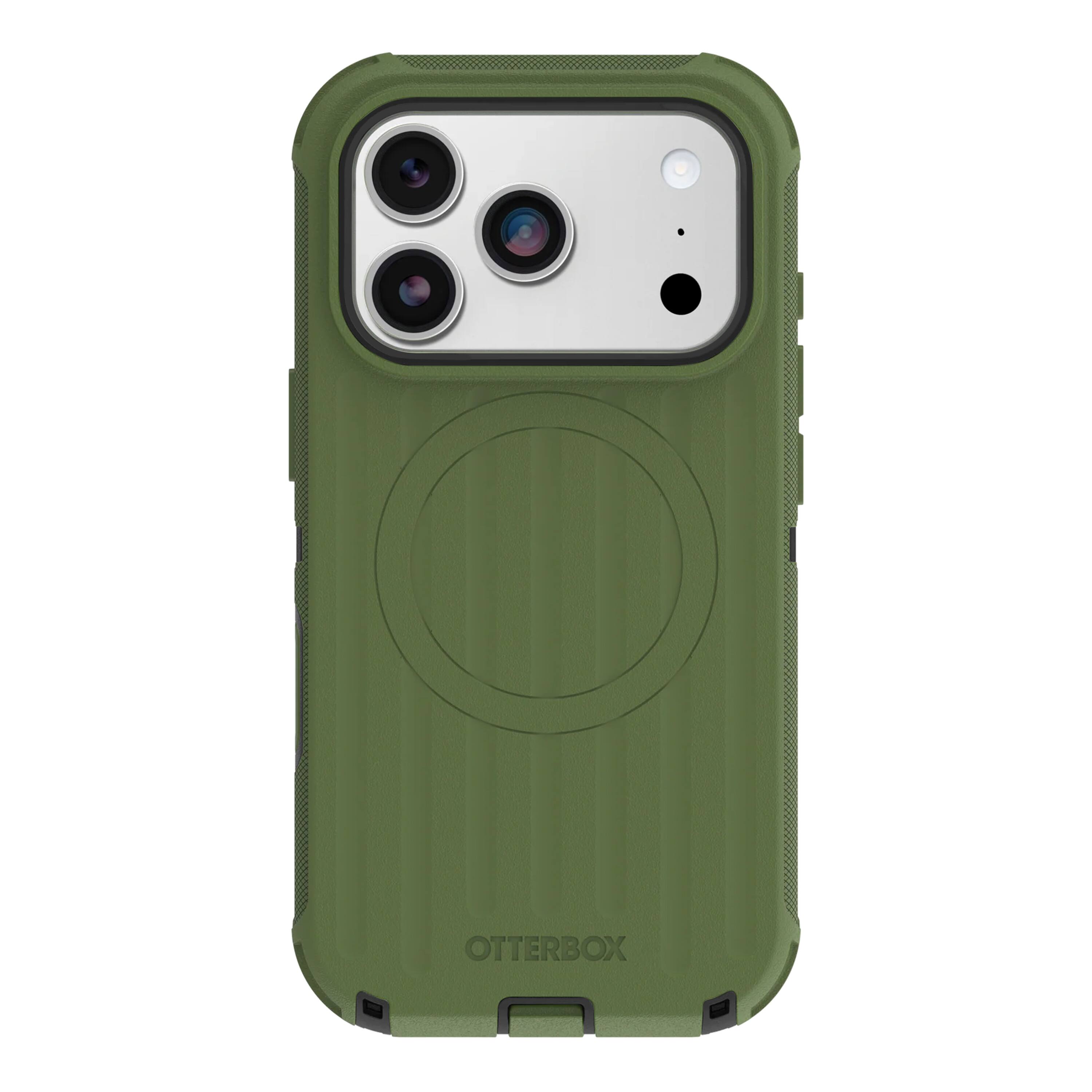 Angle. OtterBox - OtterBox - Defender Series Pro Hard Shell for Apple iPhone 18 Pro and Apple iPhone 17 Pro - Grasshopper.