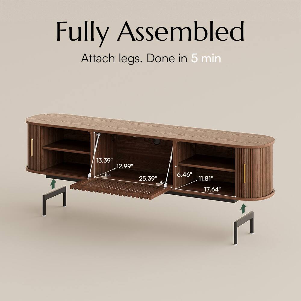 Fully Assembled  
Attach legs. Done in 5 min  

13.39"  
12.99"  
25.39"  
6.46"  
11.81"  
17.64"