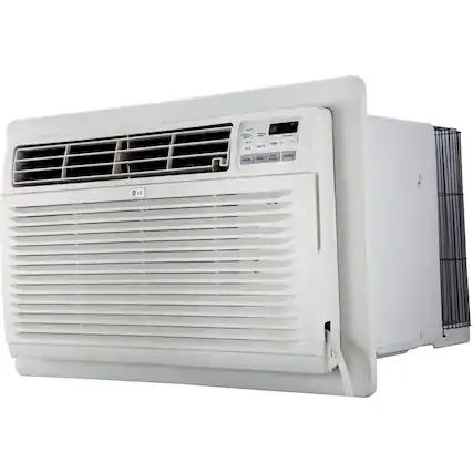 Front. LG - 11,500 BTU 530 Sq. Ft. 230V In Wall Air Conditioner with Remote - White.