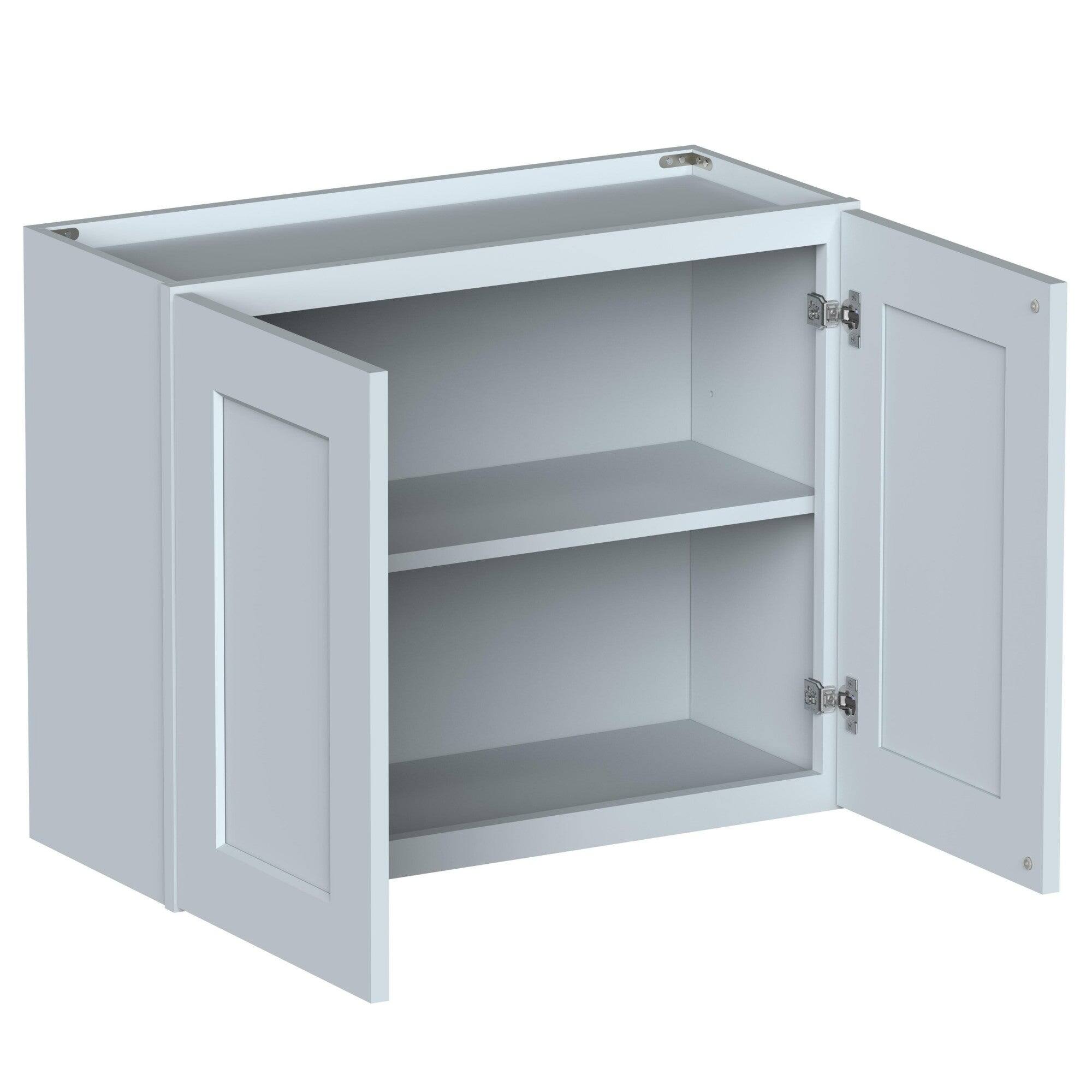 Alt View 2. Boyel Living - 30in.W x12in.D x24in.H Dove Gray WALL CABINET Fully assembled Cabinet With Two HDF Doors - Gray.