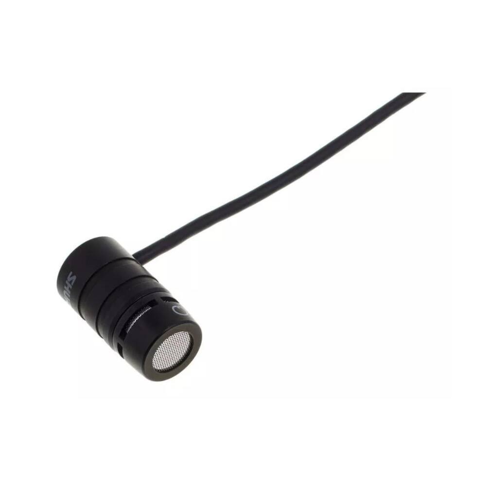 Left. Shure - Shure Microflex MX185 Wired Electret Condenser Microphone - 4 ft - 50 Hz to 17 kHz -35 dB - Lapel - XLR.