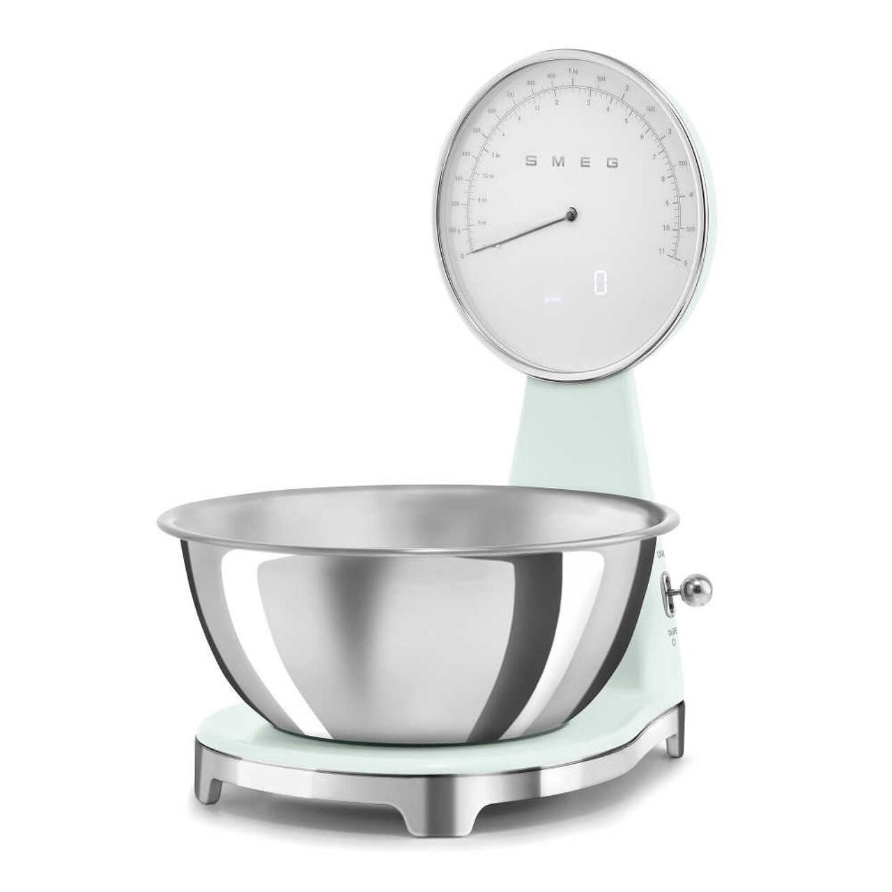 Front. SMEG - 50's Classic Kitchen Scale - Pastel Green.