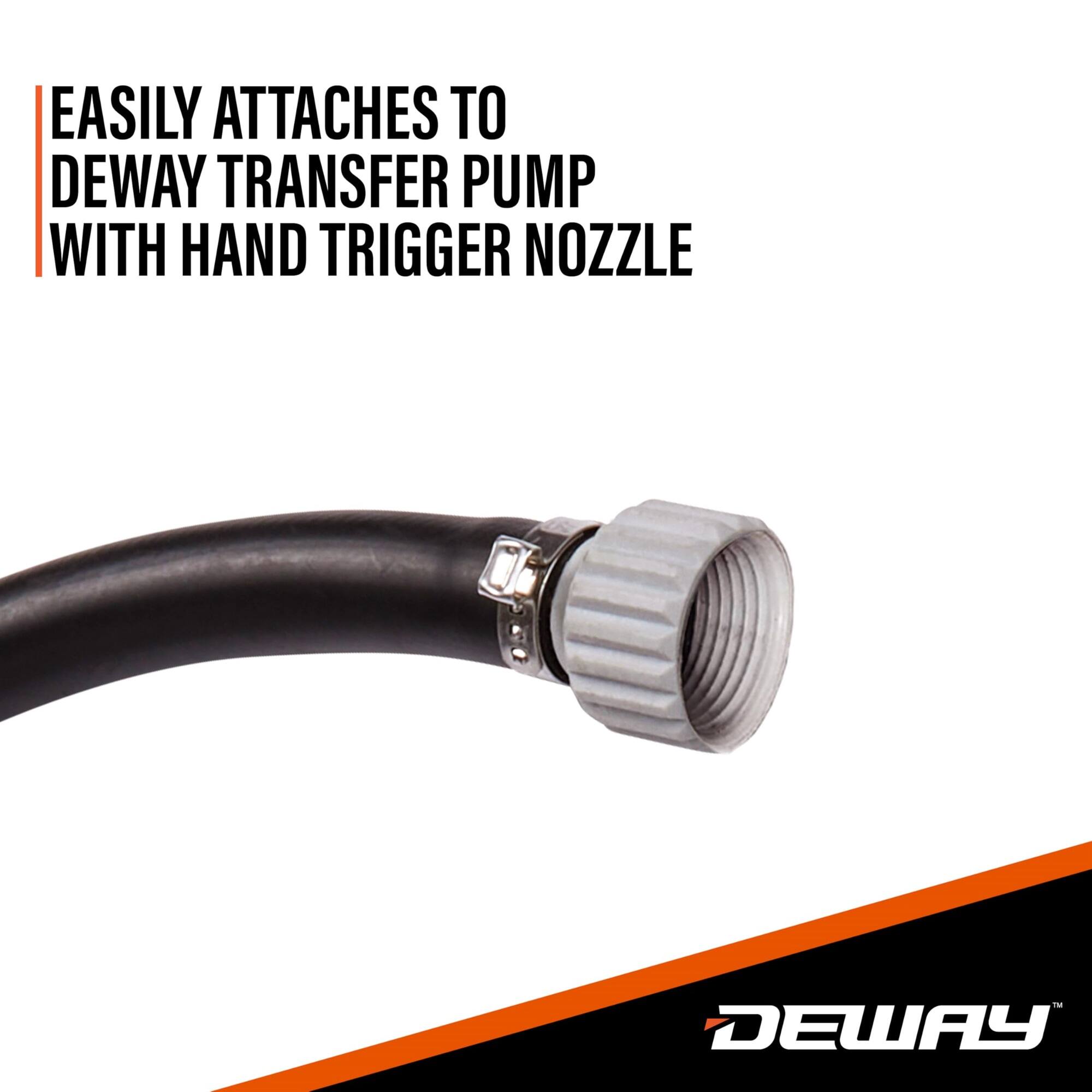 EASILY ATTACHES TO DEWAY TRANSFER PUMP WITH HAND TRIGGER NOZZLE