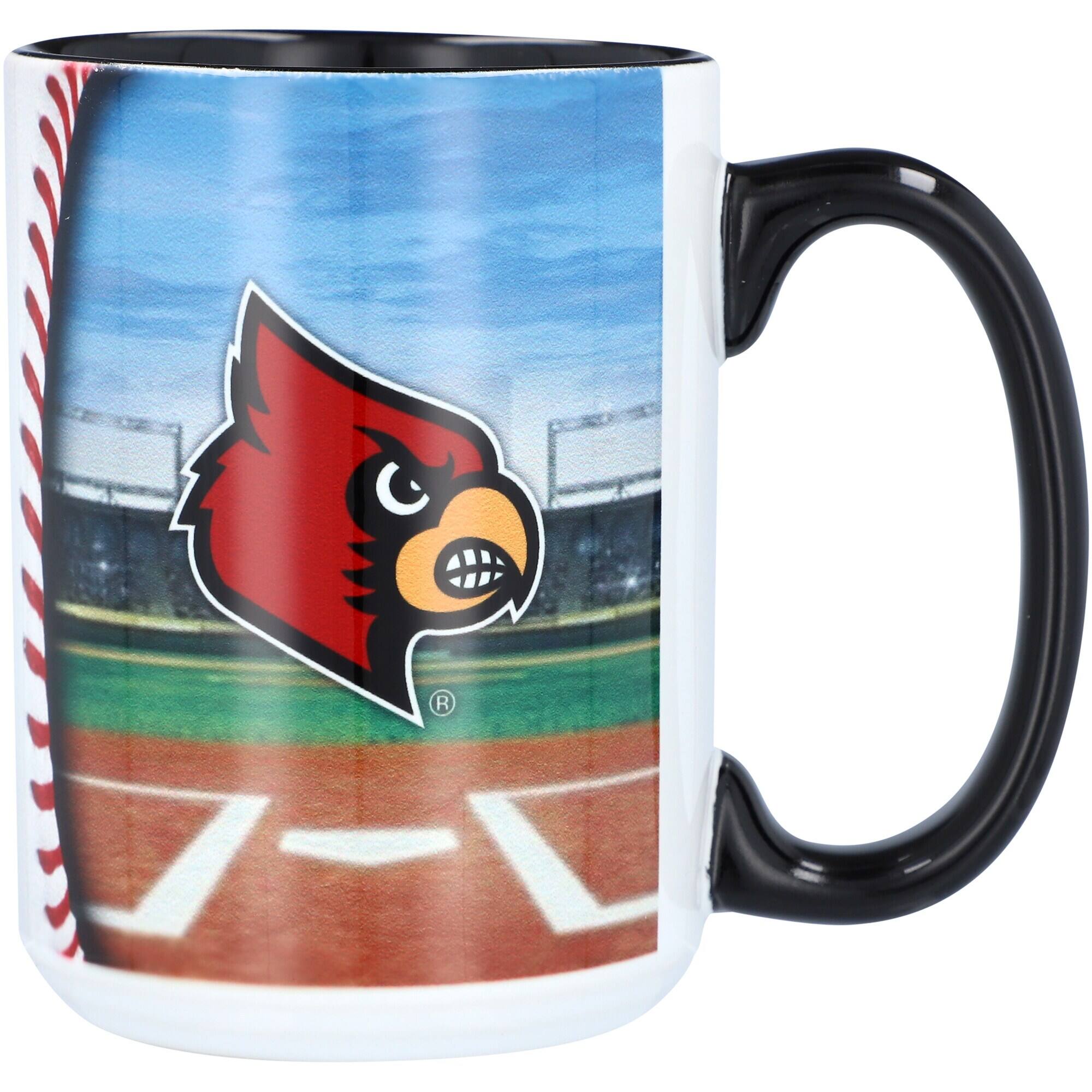 Alt View 1. Indigo Falls - Louisville Cardinals 15oz. Baseball Mug - Multicolor.