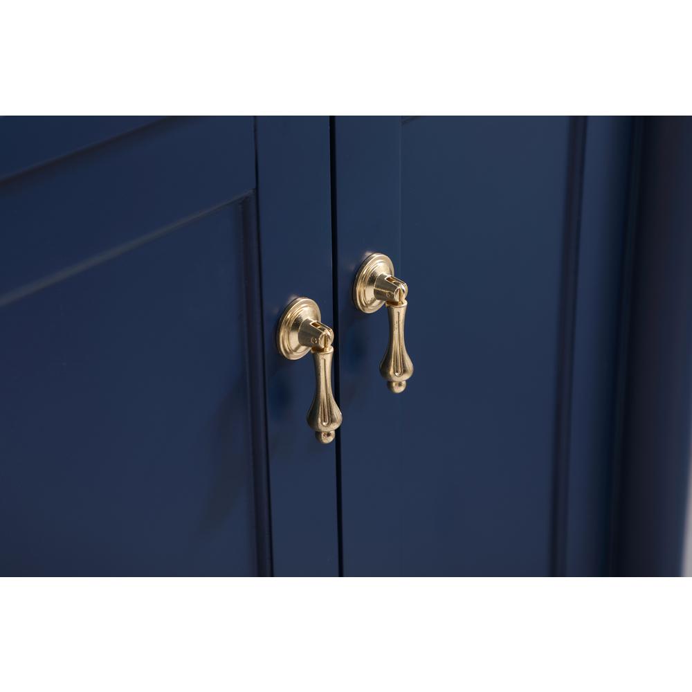 Left. Elegant Kitchen and Bath - 24 inch Single bathroom vanity in blue - Blue.