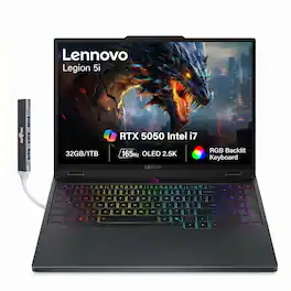 Lenovo - Upgraded - Legion Laptop 15.1 WQXGA Display (Intel i7-14700HX, 32GB DDR5, 1TB SSD, Win 11 Pro) w/DKZ USB Port Expander - Eclipse Black