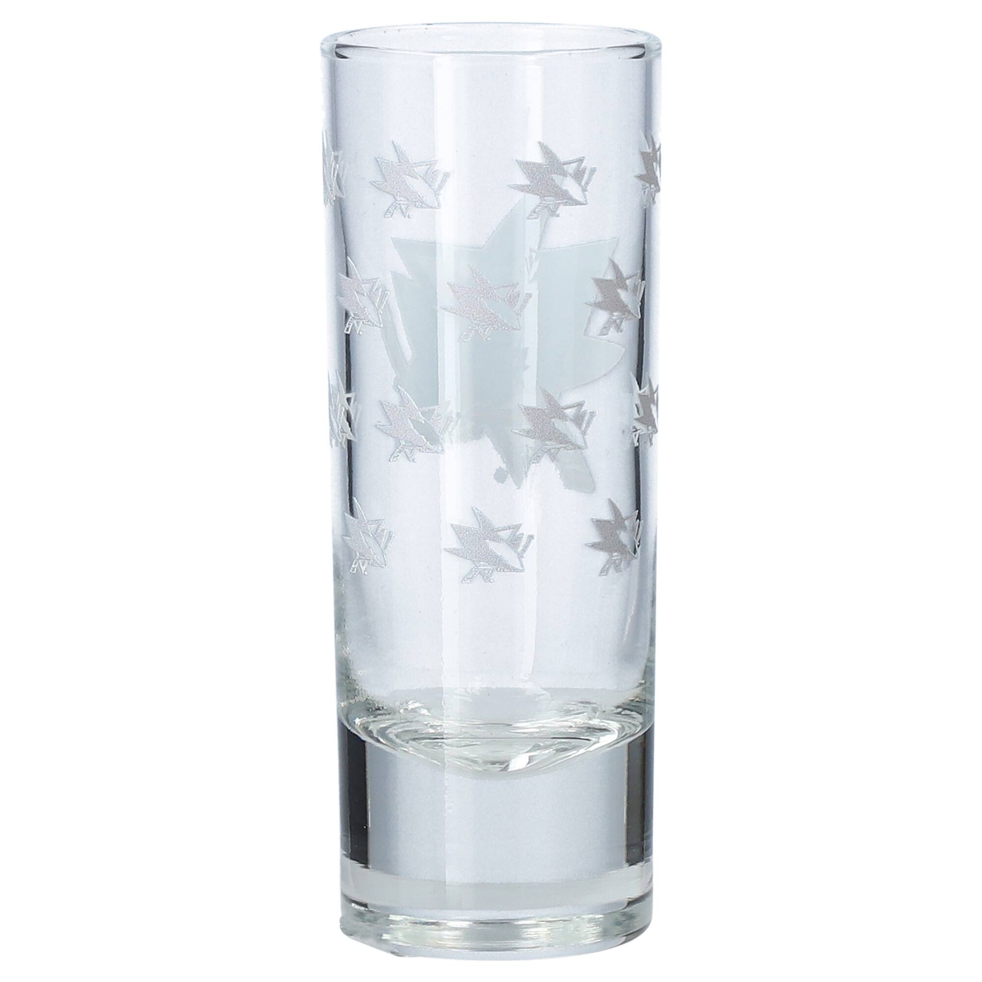 Alt View 1. Logo Brands - San Jose Sharks 2.5oz. Satin-Etched Tall Shot Glass - Multicolor.
