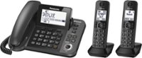 Angle Zoom. Panasonic - DECT 6.0 Expandable Cordless Phone System with Digital Answering System - Black.