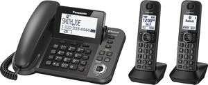 Panasonic - DECT 6.0 Expandable Cordless Phone System with Digital Answering System - Black - Angle_Zoom