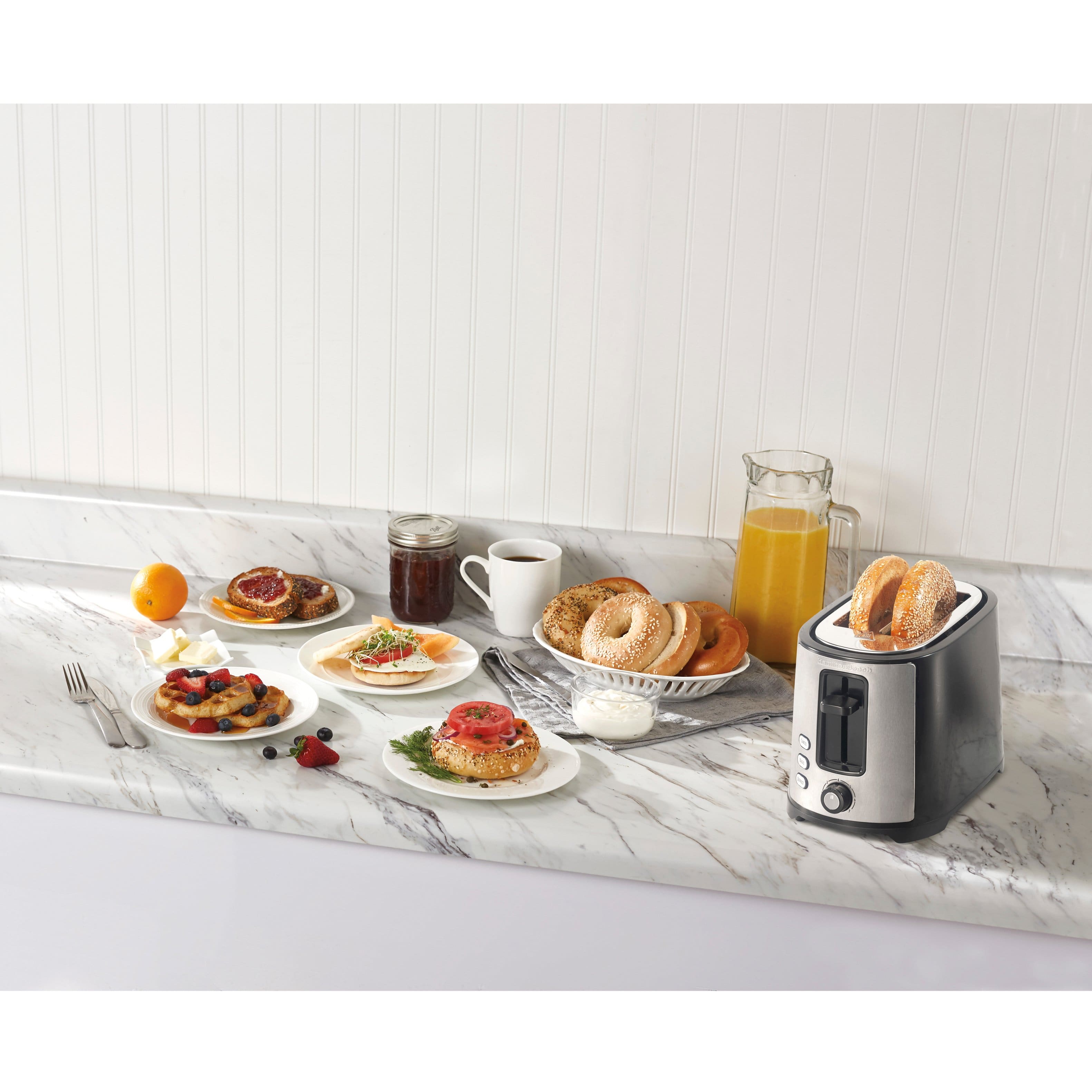 Alt View 5. Hamilton Beach - 2-Slice Wide-Slot Toaster - Black.