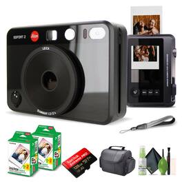 Leica - Sofort 2 Hybrid Instant and Digital Camera + Instant Film 40 Sheets - Black