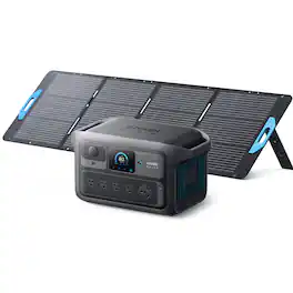 Anker - SOLIX C2000X Gen 2 (2,048Wh)Solar Generator with 1x 200W Solar Panel (Ships in multiple packages) (2048 Wh Capacity) - Dark Gray