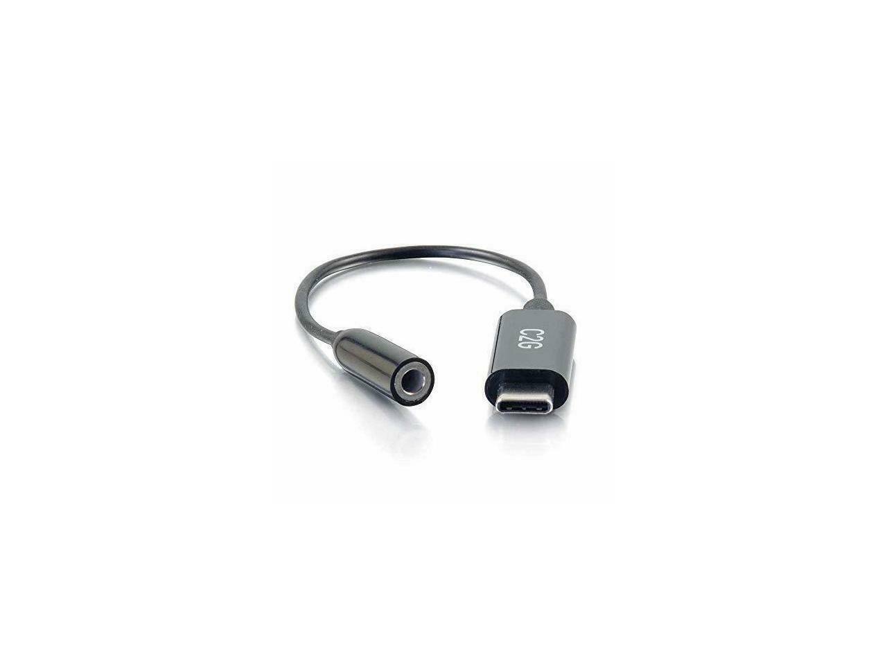 Alt View 3. Cables to Go - C2G USB C To Aux Adapter (3.5mm) USB C Phone Adapter For Audio - Black.
