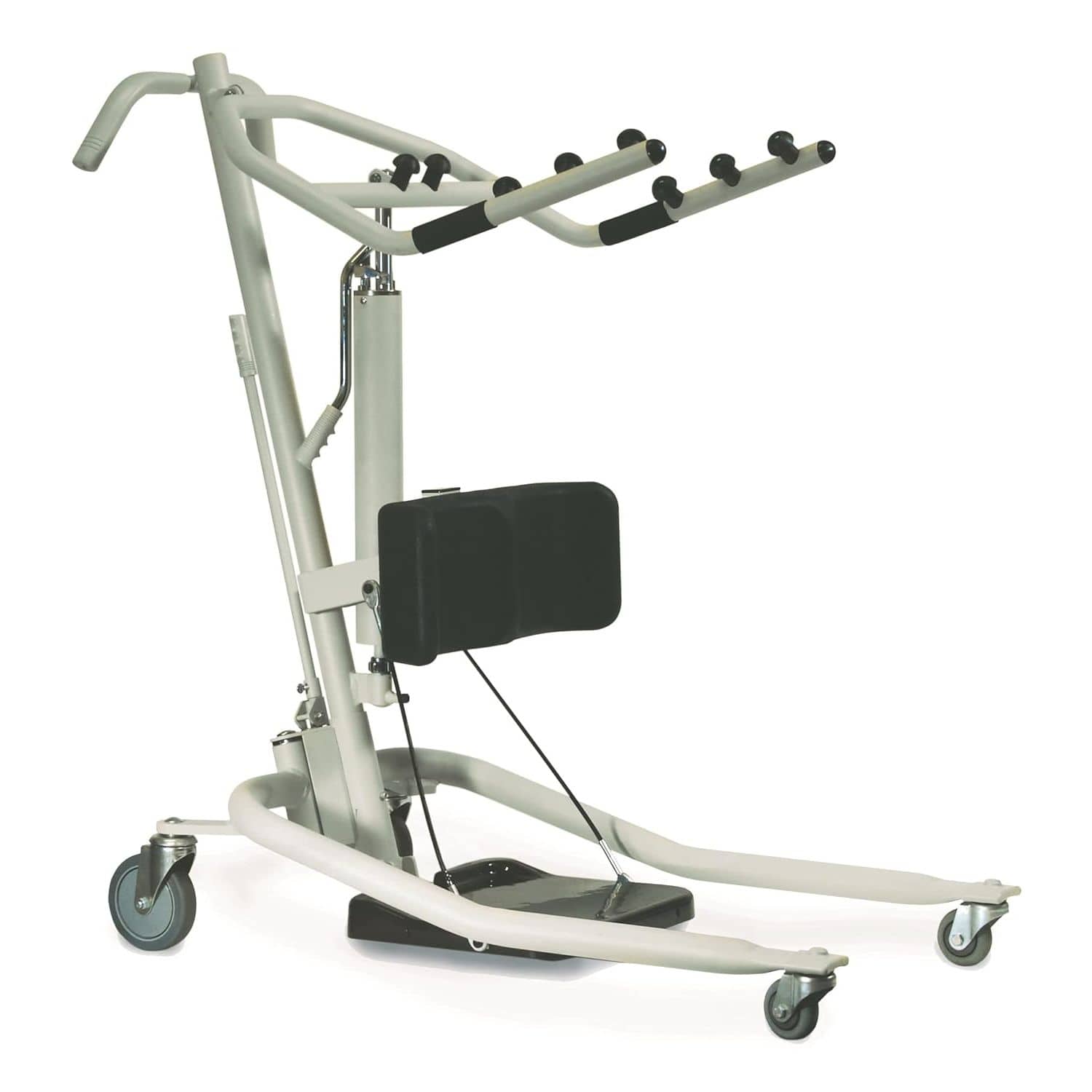Front. Invacare - Sit-to-Stand Patient Lift, Hydraulic Stand Assist Lift Aid for Patient with 350lb Capacity - White.