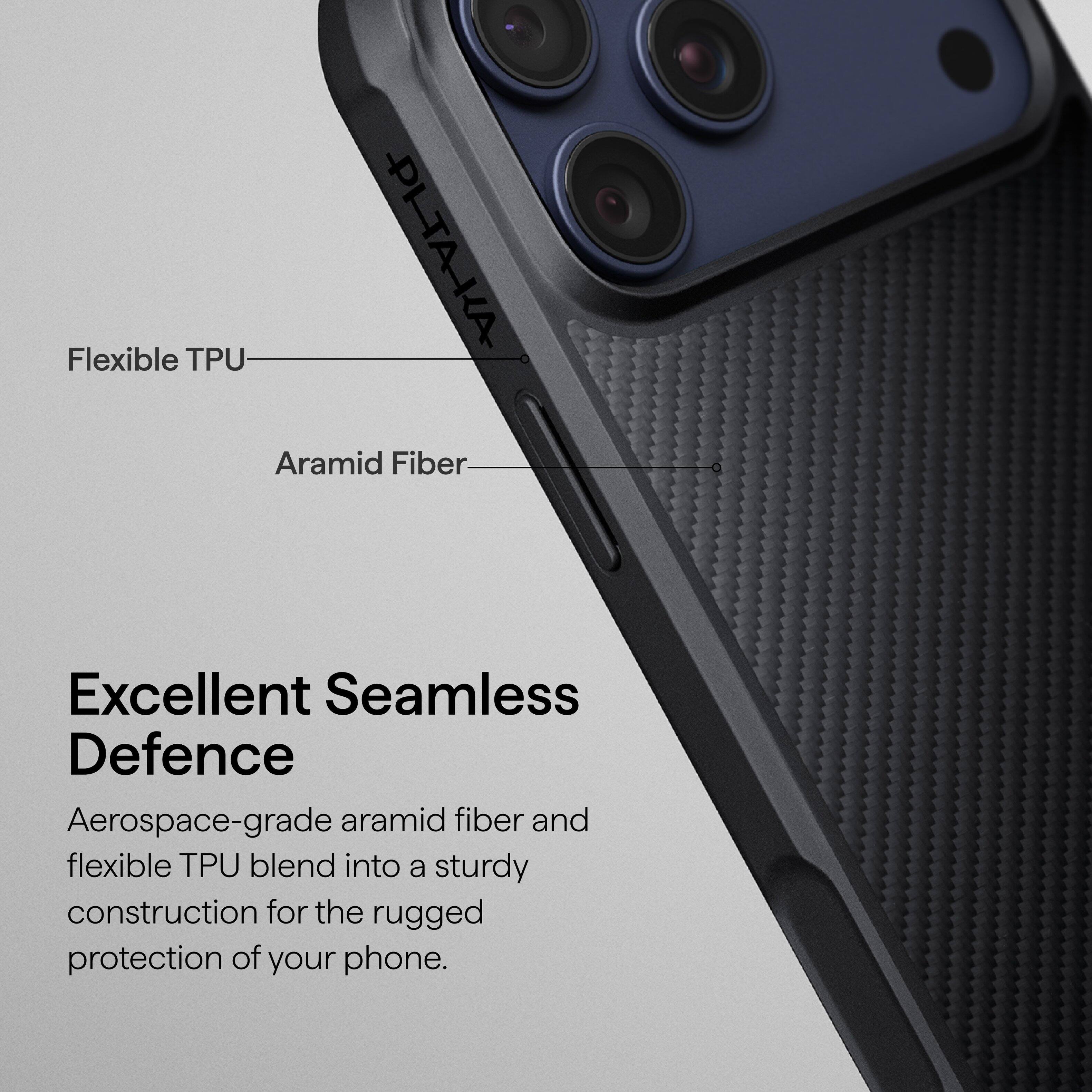 PHTAA Flexible TPU Aramid Fiber

Excellent Seamless Defence

Aerospace-grade aramid fiber and flexible TPU blend into a sturdy construction for the rugged protection of your phone.