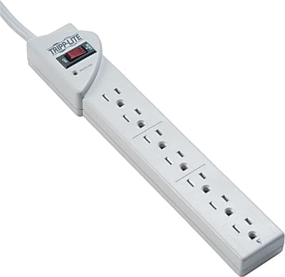 Tripp Lite - 7 Outlet Surge Protector, 6' Cord, 1080 Joules - White