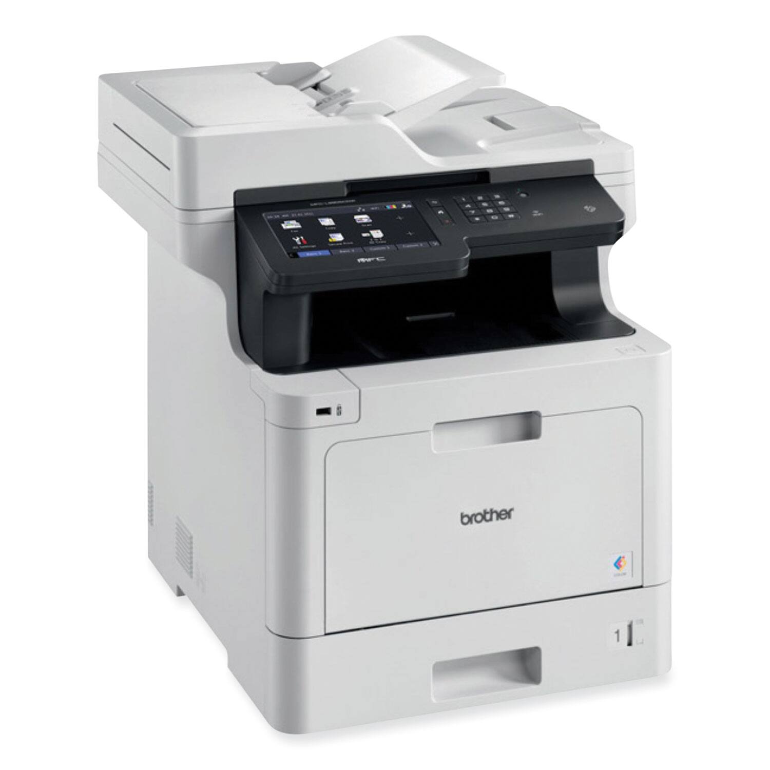 Alt View 4. Brother - MFCL8905CDW 7 in. Color Touchscreen Copy/Fax/Print/Scan Color Laser All-in-One Printer - Gray.