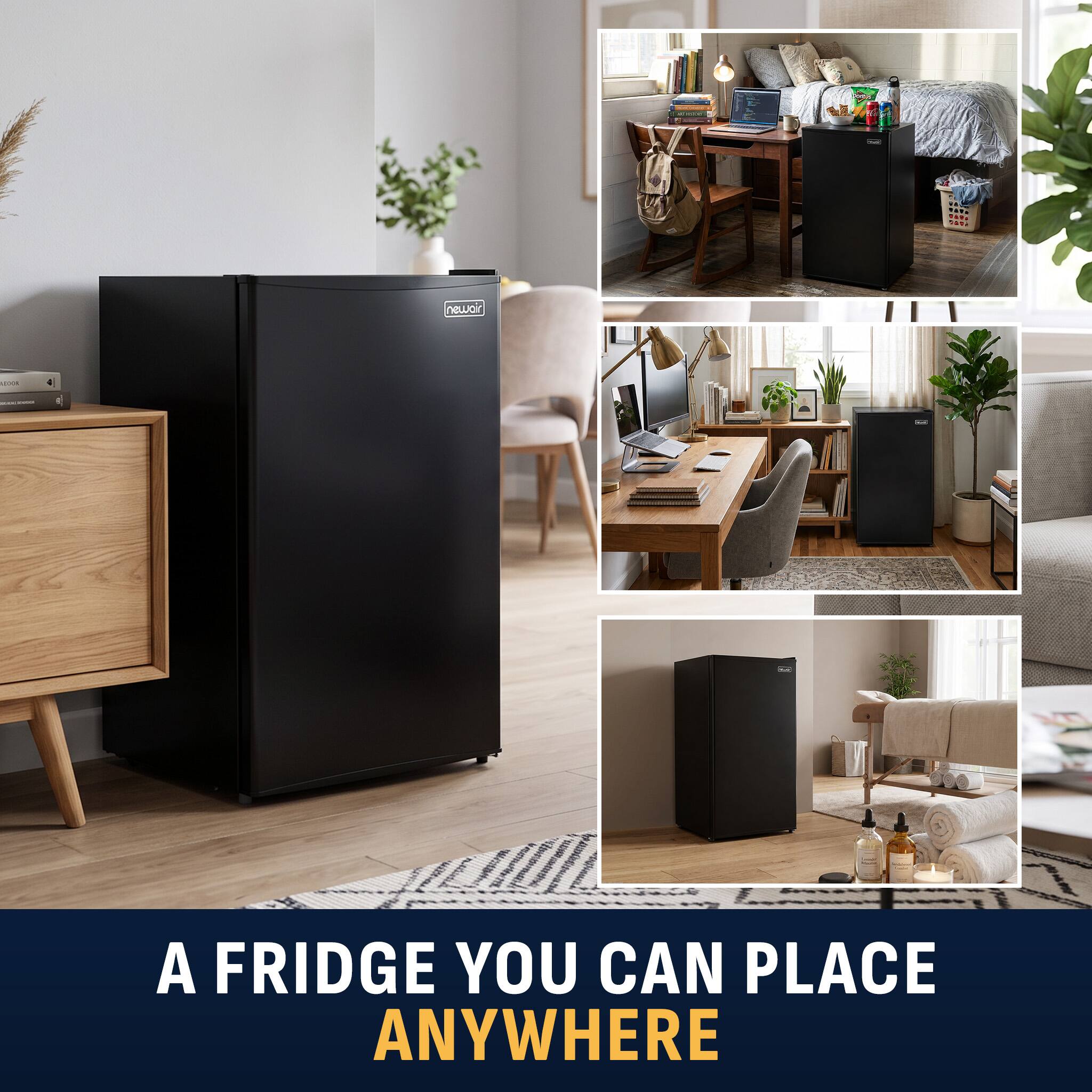 BANA 5652  
newair  

A FRIDGE YOU CAN PLACE ANYWHERE