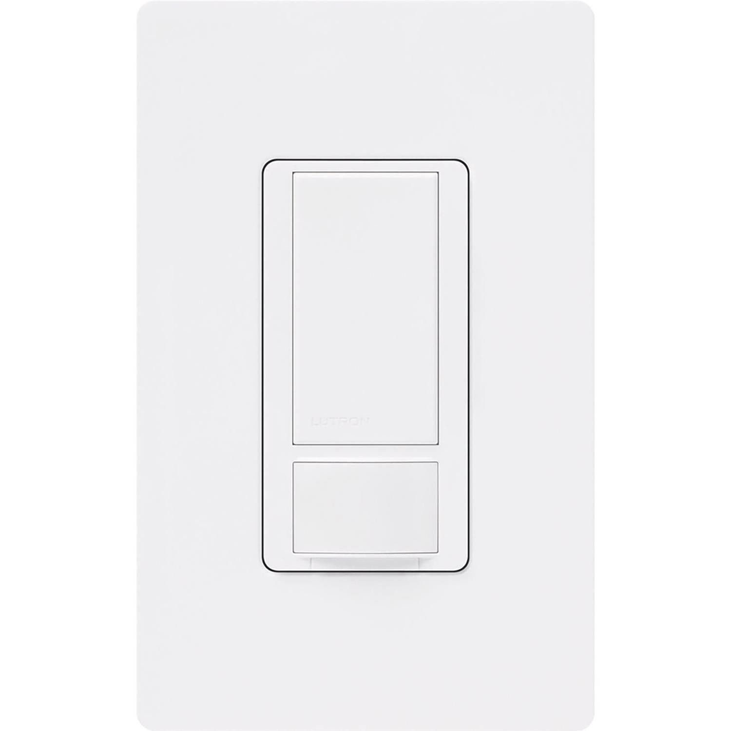 Left. Lutron - Lutron Maestro Occupancy 2 amps Single Pole Motion Sensor Switch White 1 pk - White.