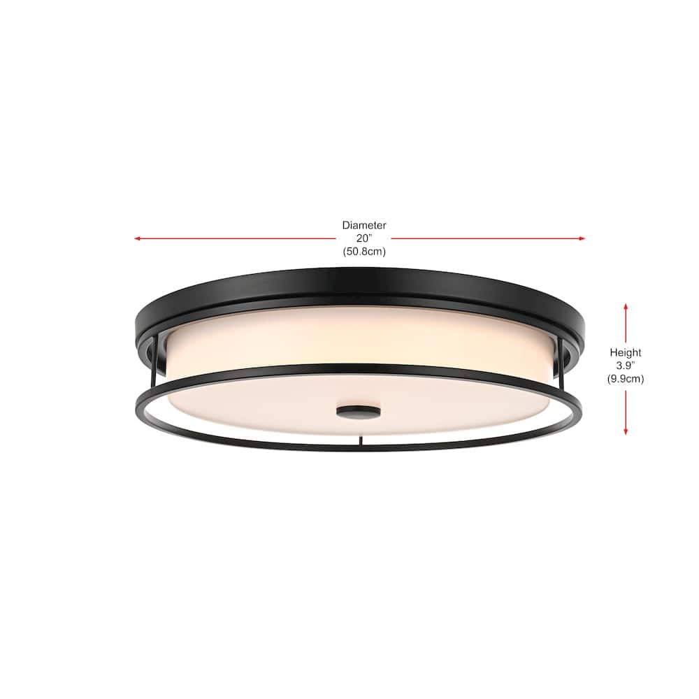 Living District - Kolson 20 Inch Led Flush Mount In - Black price history on PriceWatchPro