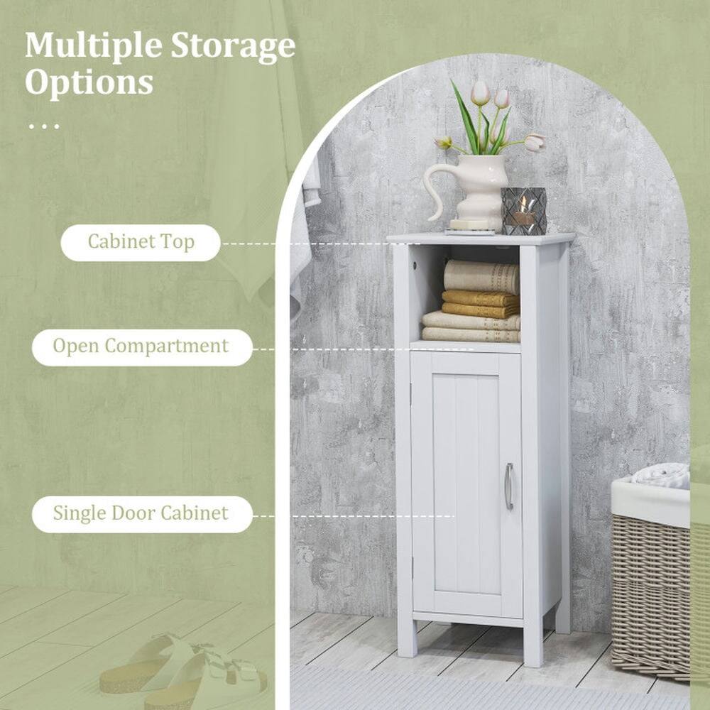 Multiple Storage Options

- Cabinet Top
- Open Compartment
- Single Door Cabinet