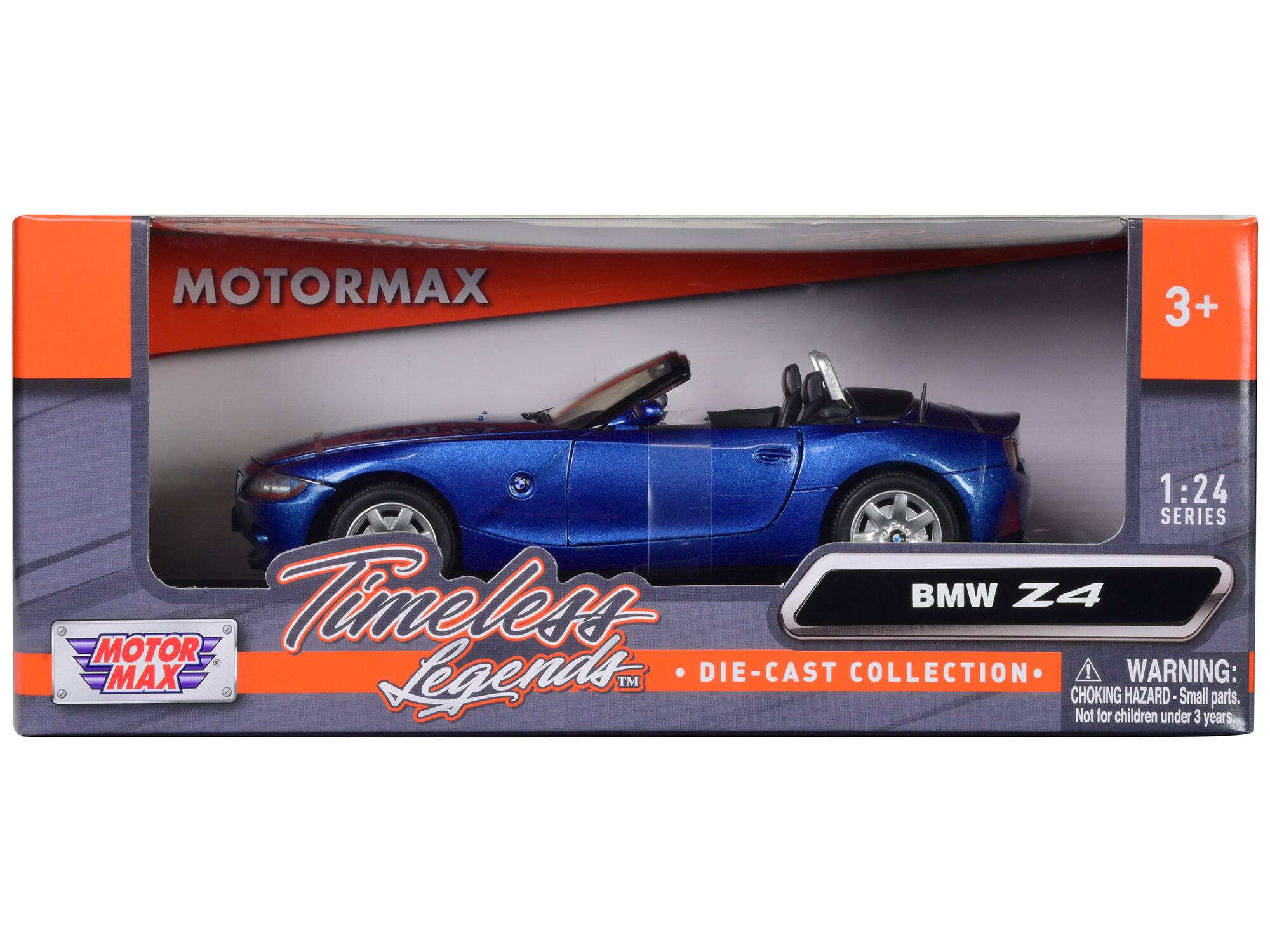 MOTORMAX  
3+ 1:24 SERIES  
Timeless Legends™ DIE-CAST COLLECTION  
BMW Z4  
MOTORMAX  
COLLECTION  
WARNING: CHOKING HAZARD - Small parts. Not for children under 3 years.