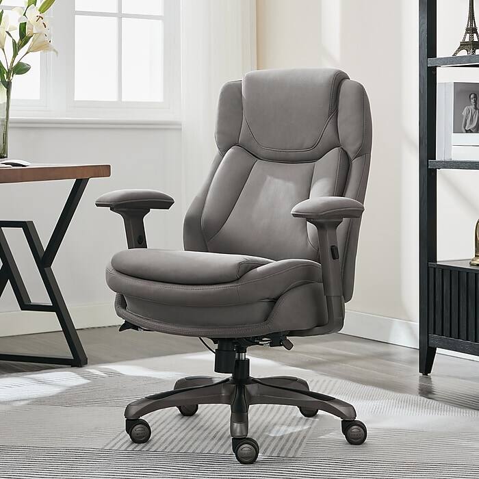 Alt View 1. La-Z-Boy - La-Z-Boy Noelin Ergonomic Fabric Swivel Task Chair, Gray (52703-GRY) - Gray.