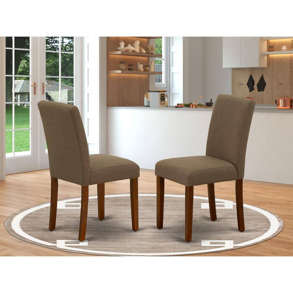 Angle. East West Furniture - Dining Chair Mahogany - Brown.