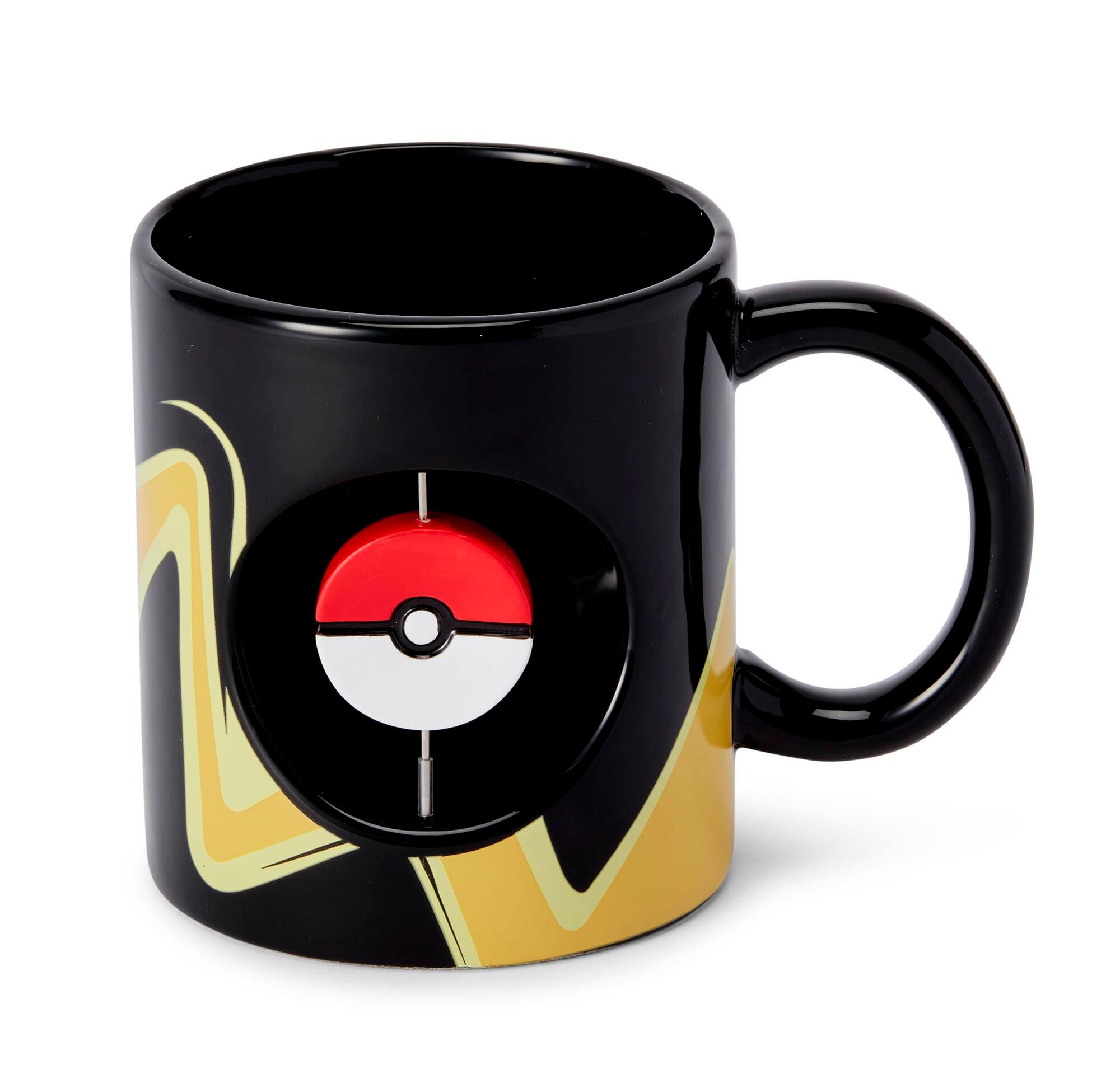 Alt View 1. Pokémon - Pokemon Pikachu & Pokeball Spinner Ceramic Mug - 16.9-Ounces Black - Black.