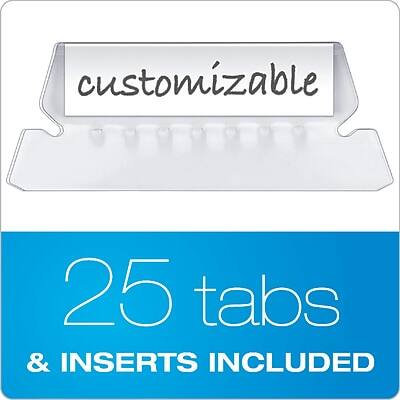 Customizable 25 tabs & inserts included