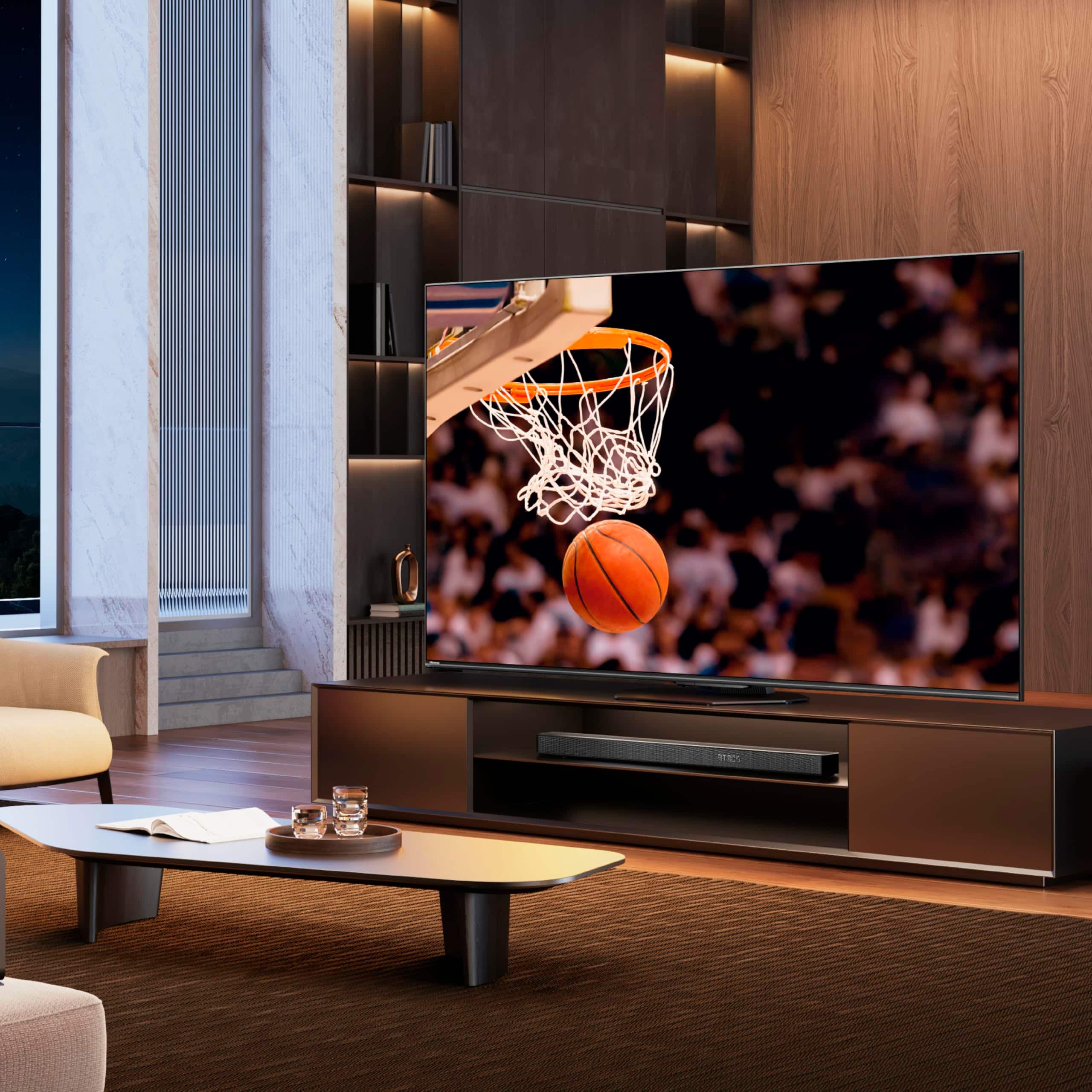 Alt View 30. Hisense - 85" Class U7 Series Mini-LED 4K UHD QLED Smart Google TV (2024) - Black.