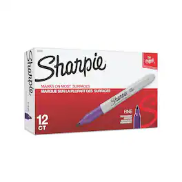 Sharpie - Permanent Markers, Fine Tip, 12/Pack (30008) - Purple