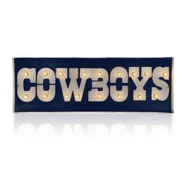 Imperial - Dallas Cowboys 25" x 9" Lighted Recycled Metal Street Sign - Multicolor