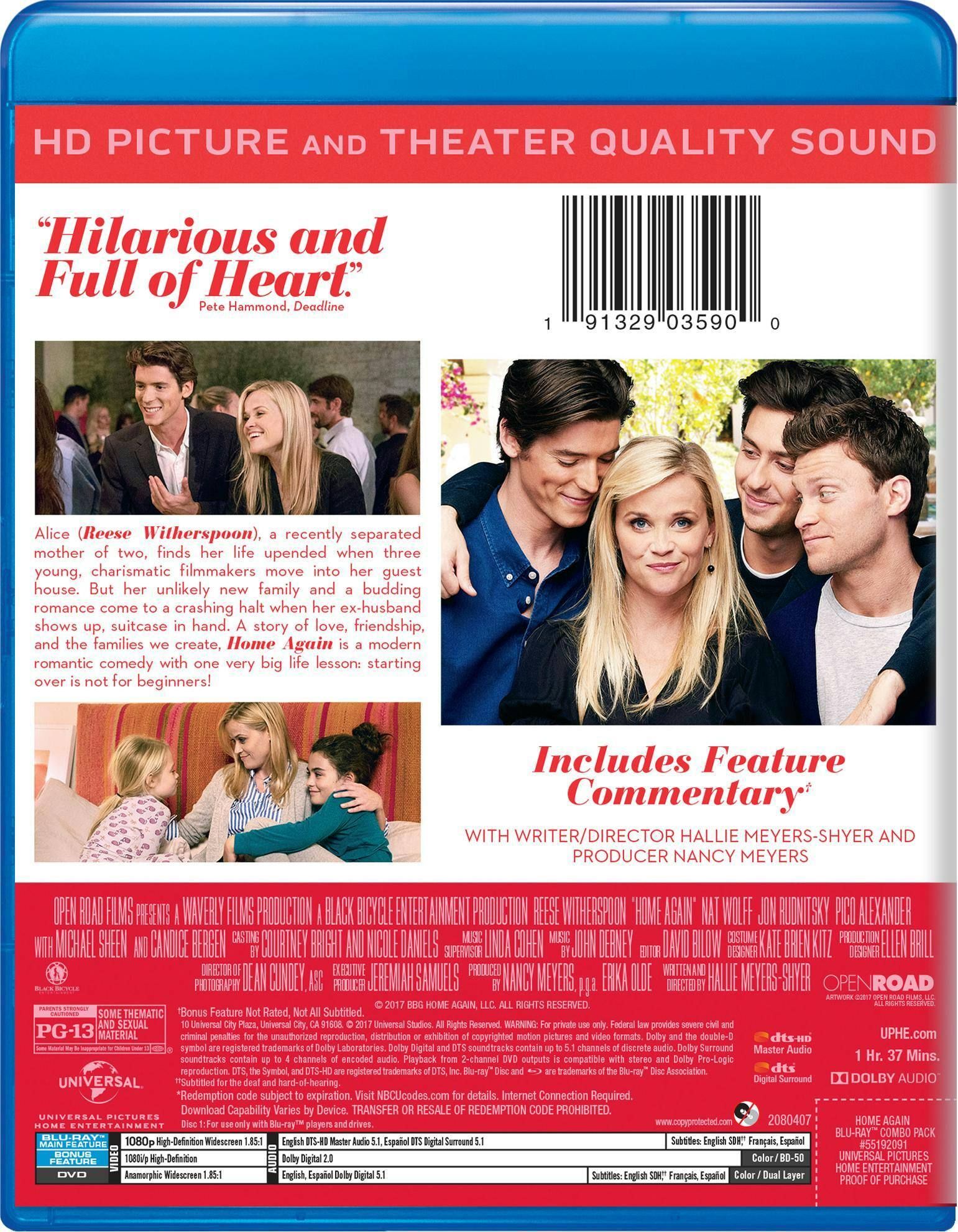 Back. Home Again (DVD + Digital) [Blu-ray].