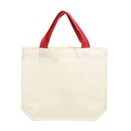Unique Bargains - Canvas Tote Bag, 10.7"x8.7" Grocery Bag with Handles, Cute Handbag for Birthday Gifts DIY Craft Painting - Red