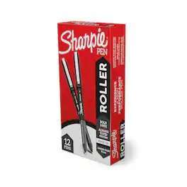 Sharpie - Rollerball Pen, Arrow Point Pen for Bold Lines, Black Ink, Dozen (2101305)