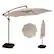 Front. Ainfox - Ainfox 10FT Outdoor Patio Cantilever Umbrella Hanging Offset with Cross Base & Sand Bags for Market,Backyard - Khaki.