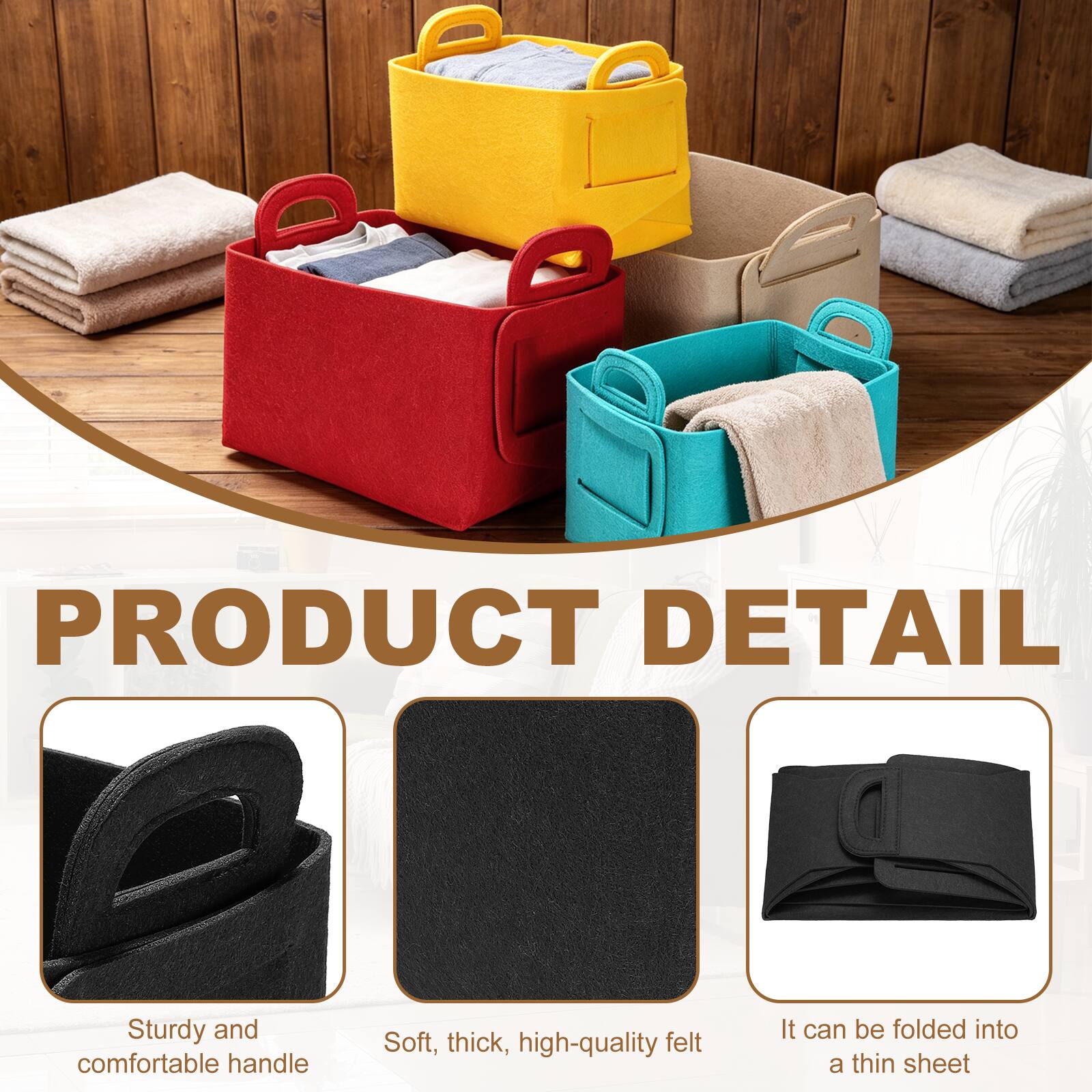 PRODUCT DETAIL

- Sturdy and comfortable handle
- Soft, thick, high-quality felt
- It can be folded into a thin sheet