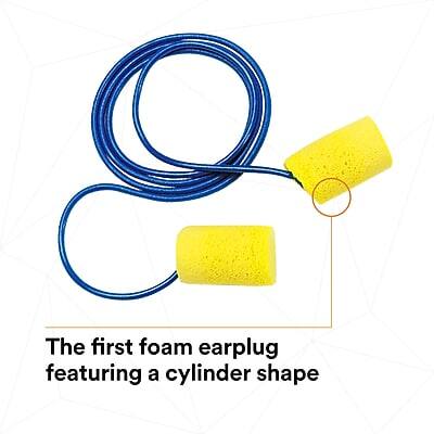 The first foam earplug featuring a cylinder shape