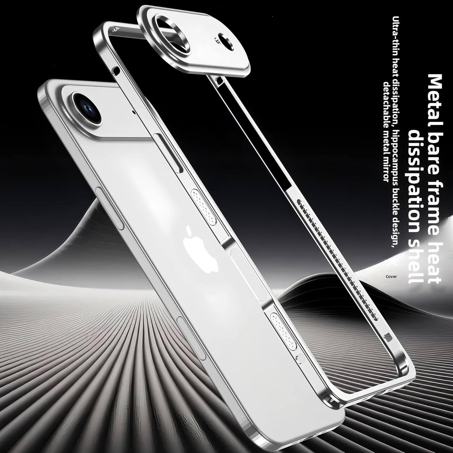 Ultra-thin heat detachable dissipation, Metal bare mirror hippocampus dissipation buckle frame design, Cover shell heat design.

Metal bare mirror dissipation frame design, Cover shell heat design.
