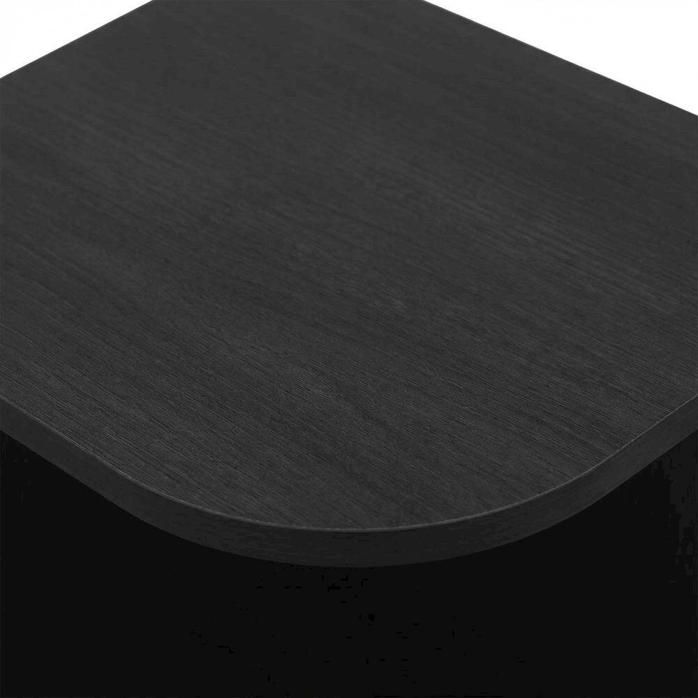 Alt View 1. FurniFact - 4-Tier Corner Bookcase with Open Shelves for Living Room Storage - Blackwood.