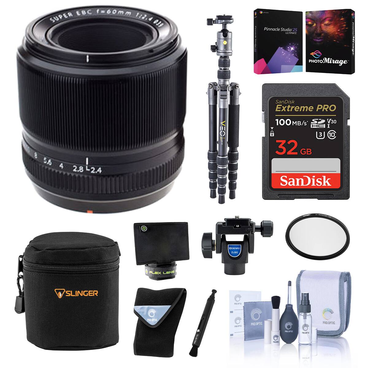 SUPER EBC f=60mm 1:2.4039  
Pinnacle Studio 25  
PHOTO Mirage  
SanDisk Extreme PRO 8 5.6 4 2.8 2.4 100 MB/s V30 3 10 32 GB  
SanDisk  
SLINGER  
PLEX LENS  
PRO OPTIC