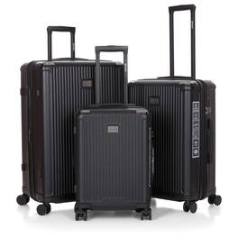 Roberto Cavalli - 3 Piece Luggage Set with Expandable Hard Shell & 8 Spinner Wheels - Black