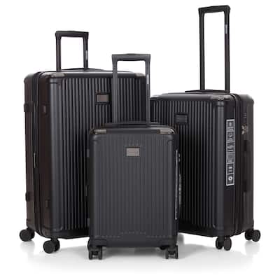 Roberto Cavalli 3 Piece Luggage Set with Expandable Hard Shell & 8 Roberto Cavalli 3 Piece Luggage Set with Expandable Hard Shell & 8