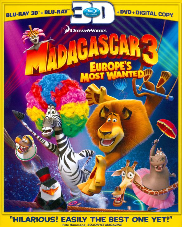  Madagascar 3: Europe's Most Wanted [Includes Digital Copy] [3D] [Blu-ray/DVD] [Blu-ray/Blu-ray 3D/DVD] [2012]