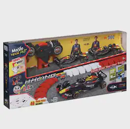 Maisto - F1 RC Track Set with 2 Die-Cast 1:41 Formula Cars, Buildable Track & Turbo Boost, Ages 6+ - Multicolour