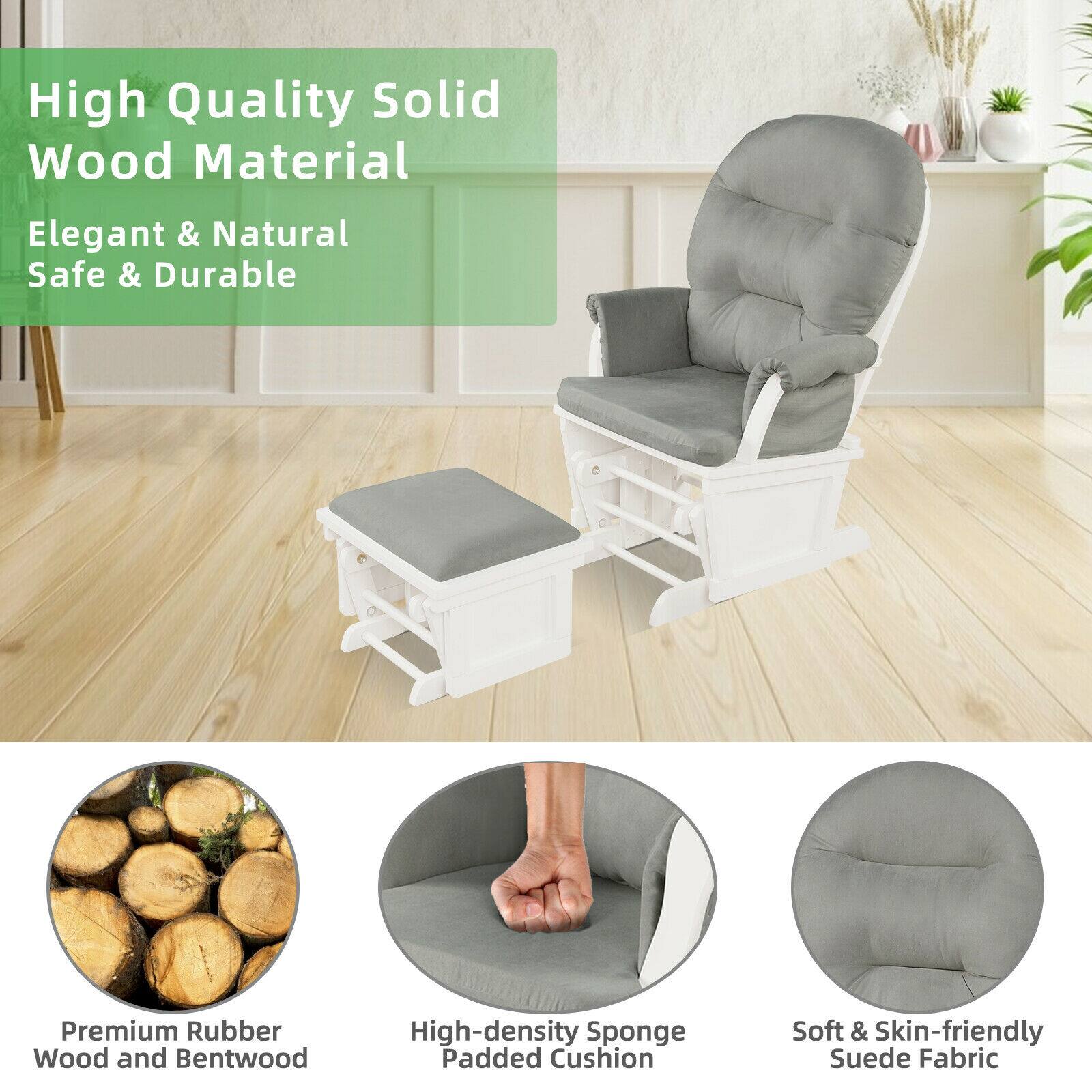 High Quality Solid Wood Material  
Elegant & Natural  
Safe & Durable  

Premium Rubber Wood and Bentwood  
High-density Sponge Padded Cushion  
Soft & Skin-friendly Suede Fabric