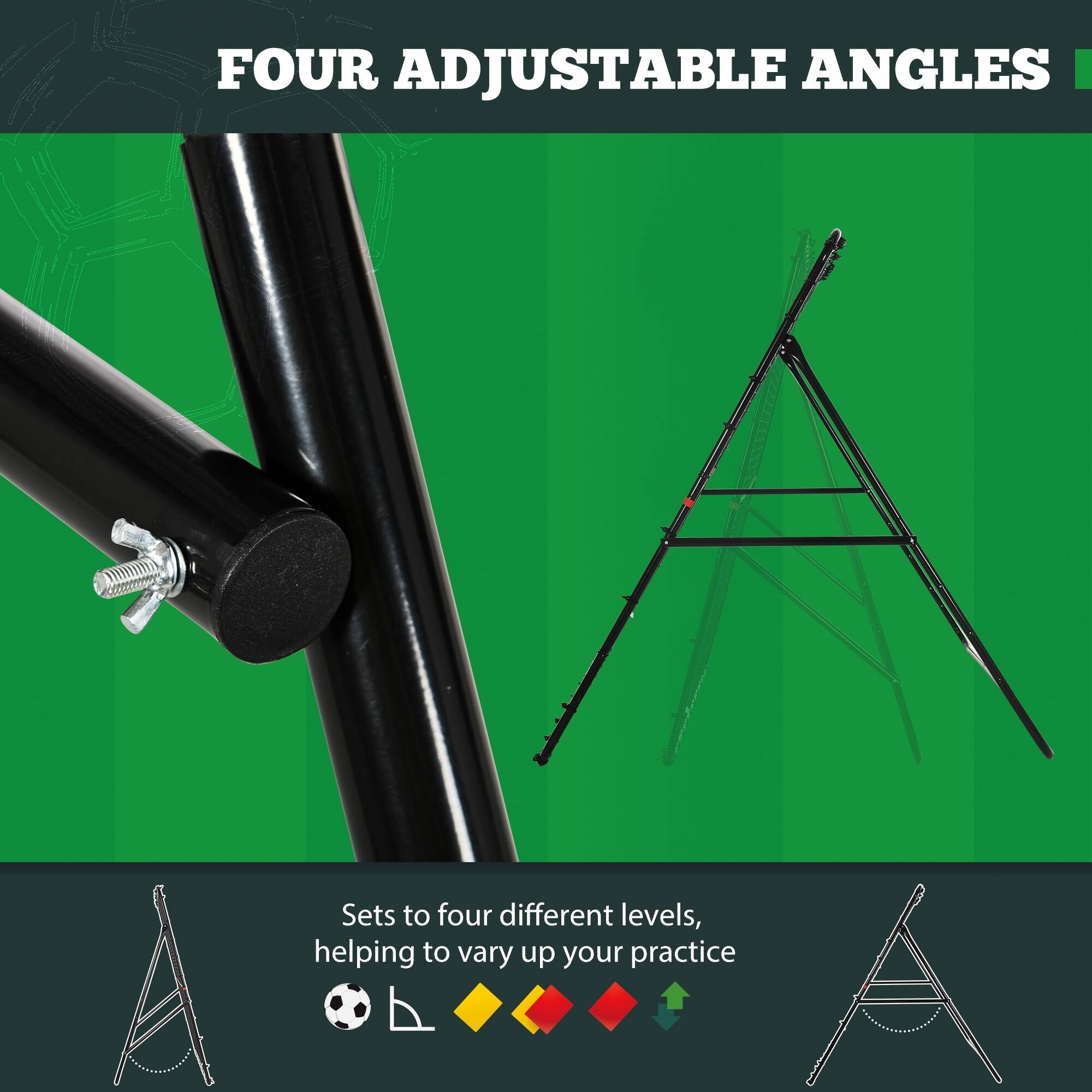 FOUR ADJUSTABLE ANGLES

Sets to four different levels, helping to vary up your practice