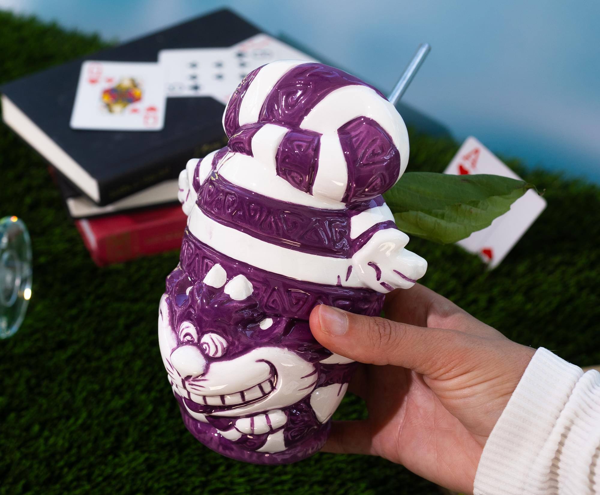 Alt View 3. Disney - Geeki Tikis Disney Alice in Wonderland Cheshire Cat Ceramic Mug | Hold 13 Ounces - Purple.